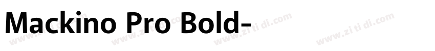 Mackino Pro Bold字体转换
